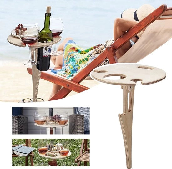 Tavolo da vino esterno portatile, tavolo da vino pieghevole, tavolo da vino, portatile, regalo da vino, tavolo da vino portatile per giardino, piccola tavola da spiaggia, tavolo da esterno pieghevole