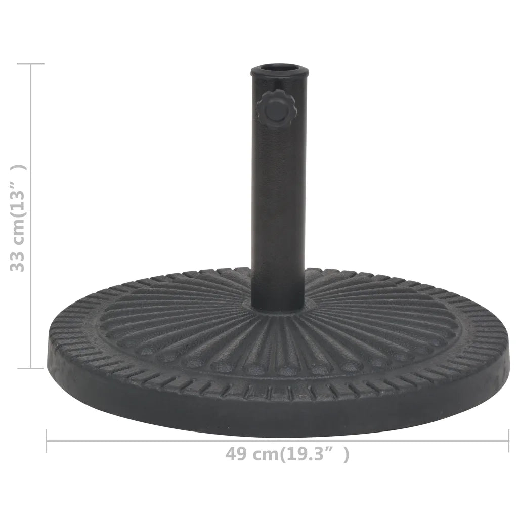Base per Parasole Circolare in Resina Nera 14 kg CFW4626829
