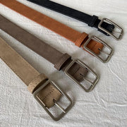 Cintura 4 pezzi in pelle di sudd in metallo argentato per jeans, pantaloni e gonne
