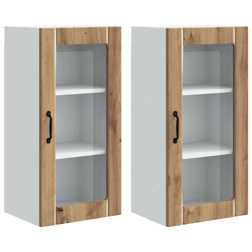Mobile da cucina 2 pz-Set di 2 Armadio da cucina Rovere artigianale 40 x 31 x 80 cm 438090