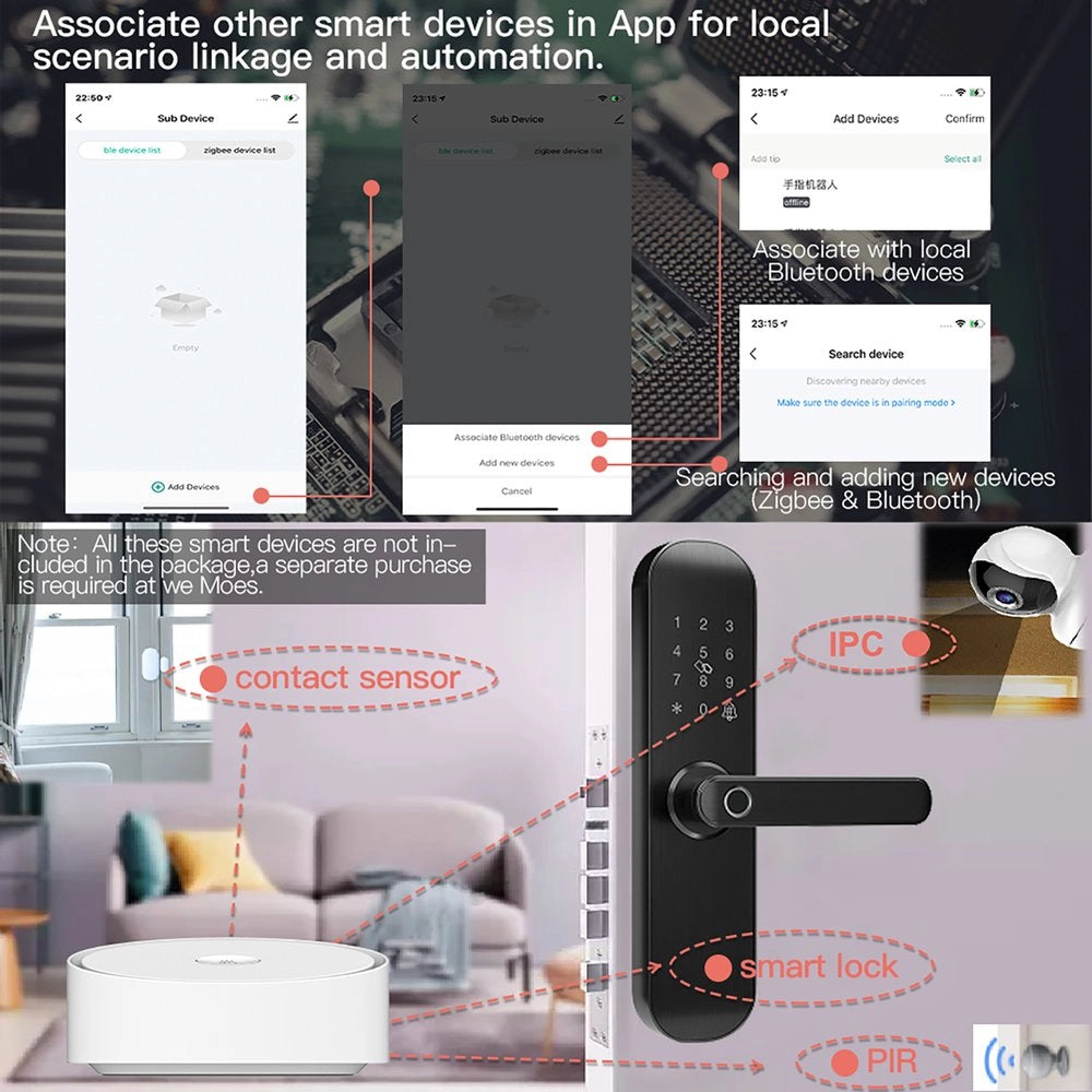 Gateway ZigBee 3.0 + Bluetooth BLE Mesh + Allarme, Smart Life, 1A, 5V, 92X92X40mm, IP20, SHZ3302