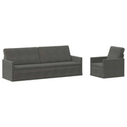 Set di divani 2 pcs Grigio Scuro Tessuto in Cords 3433261