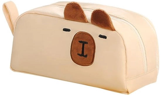 Etui grande, etui carino, etui per ufficio e scuola, etui per ragazze e ragazzi (beige)