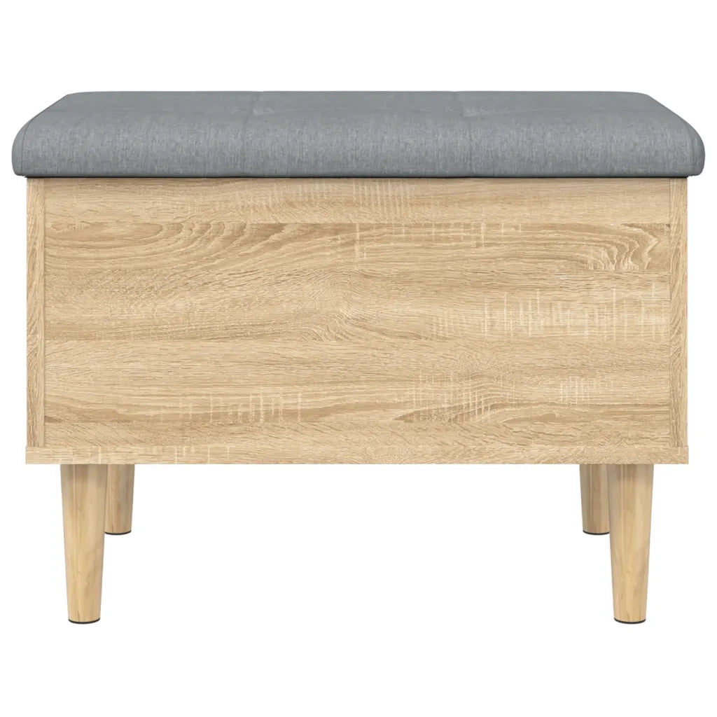 Panca Portaoggetti Rovere Sonoma 62x42x46 cm Legno Multistrato 835070