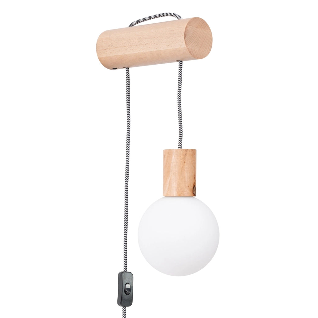 Applique industriale legno NEBULA Pure Lume G9 con interruttore