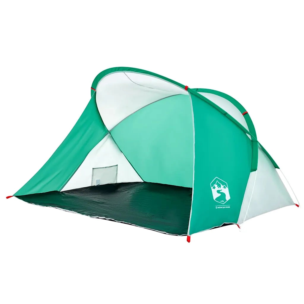 Tenda da Spiaggia 2 Persone-Tenda da campeggio Pop-Up Verde Mare Impermeabile
