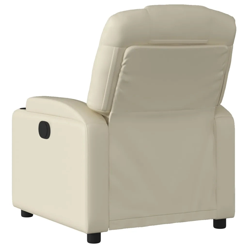 Divano Sedia-Poltrona Reclinabile Elettrica Crema in Similpelle 312765