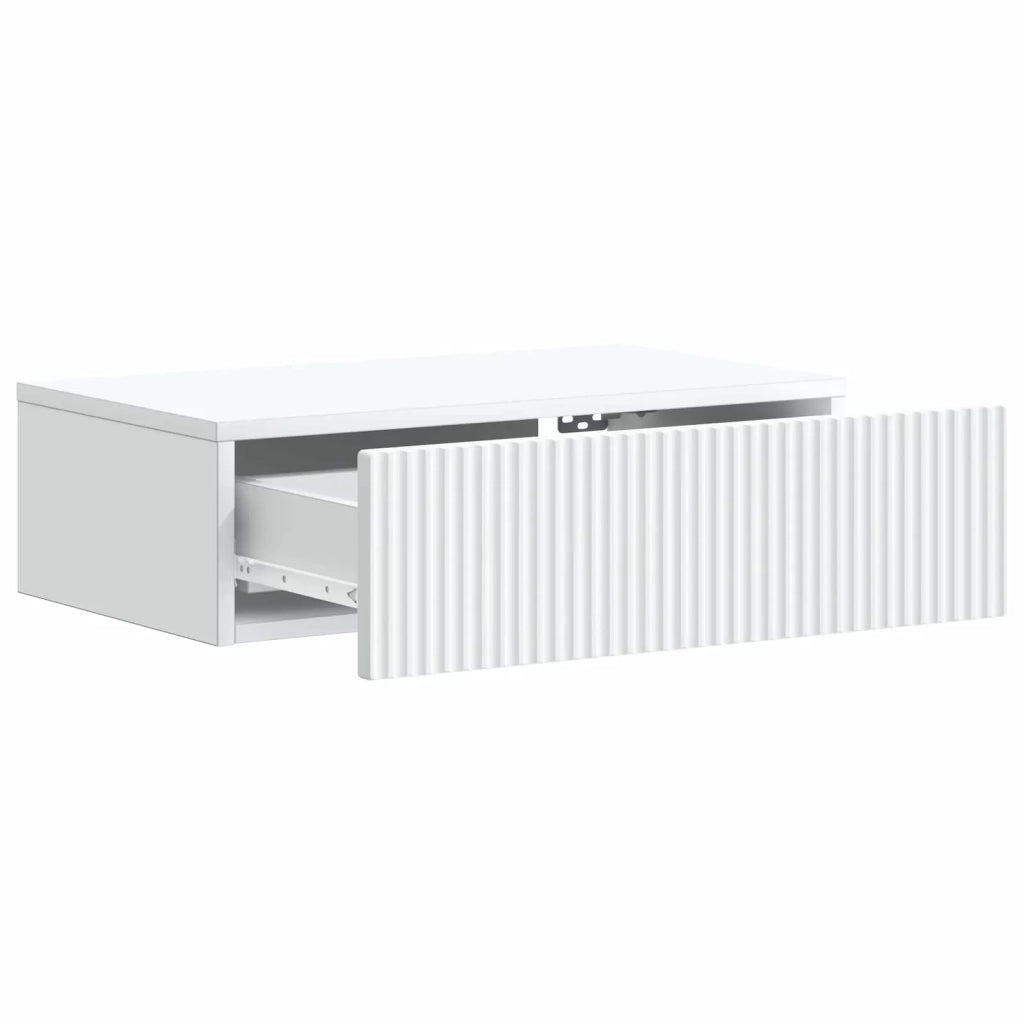Tavolino da Parete Laterale Bianco 59 x 34,5 x 17 cm 898485
