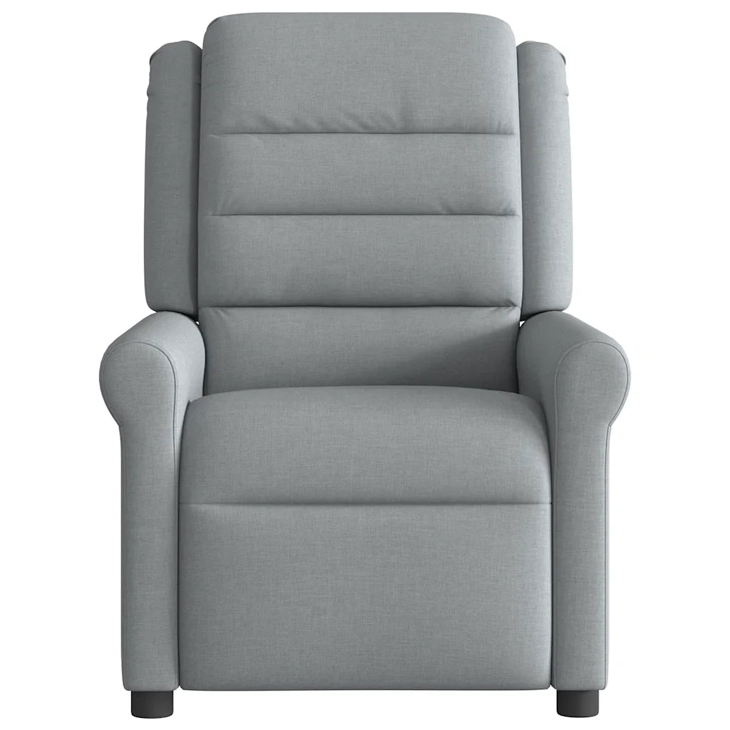 Divano Sedia-Poltrona Reclinabile in Tessuto Grigio Chiaro 610884