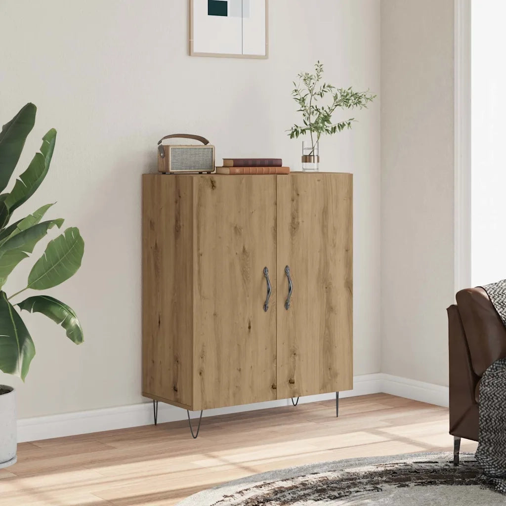 Credenza Rovere Artigianale 69,5x34x90 cm in Legno Multistrato
