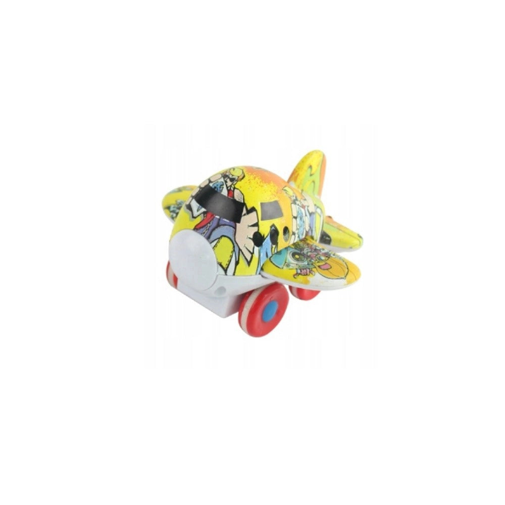Trade Shop - Aeroplano Con Frizione Giocattolo Educativo Bambini Aereo Con Retro Carica -