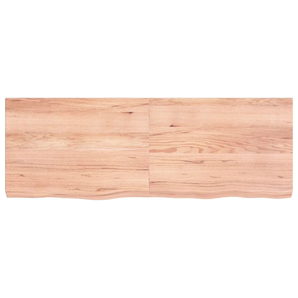Piano Tavolo Marrone 140x50x(2-6) cm Massello Rovere Trattatocod mxl 72843