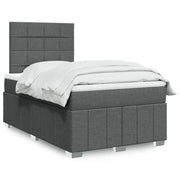 vidaXL Giroletto a Molle con Materasso Grigio Scuro 120x200 cm Tessuto