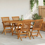 Set da Pranzo da Giardino 5 pz in Legno Massello di Teak cod mxl 48199