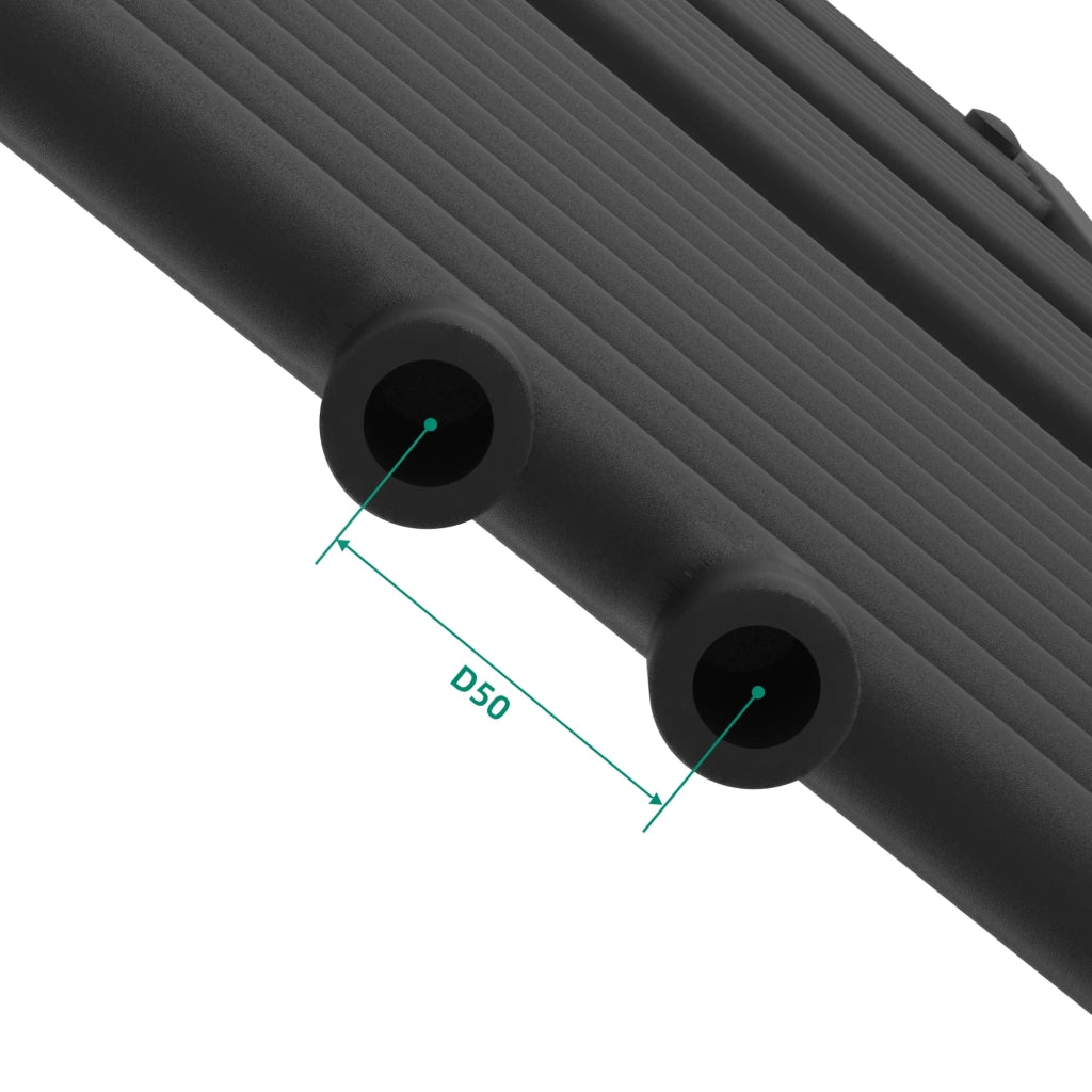 Radiatore scaldasalviette da bagno acciaio 140 x 60 cm nero 03_0010424