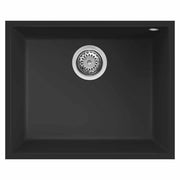 Lavello Elleci Incasso 1 vasca 54x44 Quadra 105 Sottotop Keratek Plus Nero Black Assoluto LKQ10586BSO