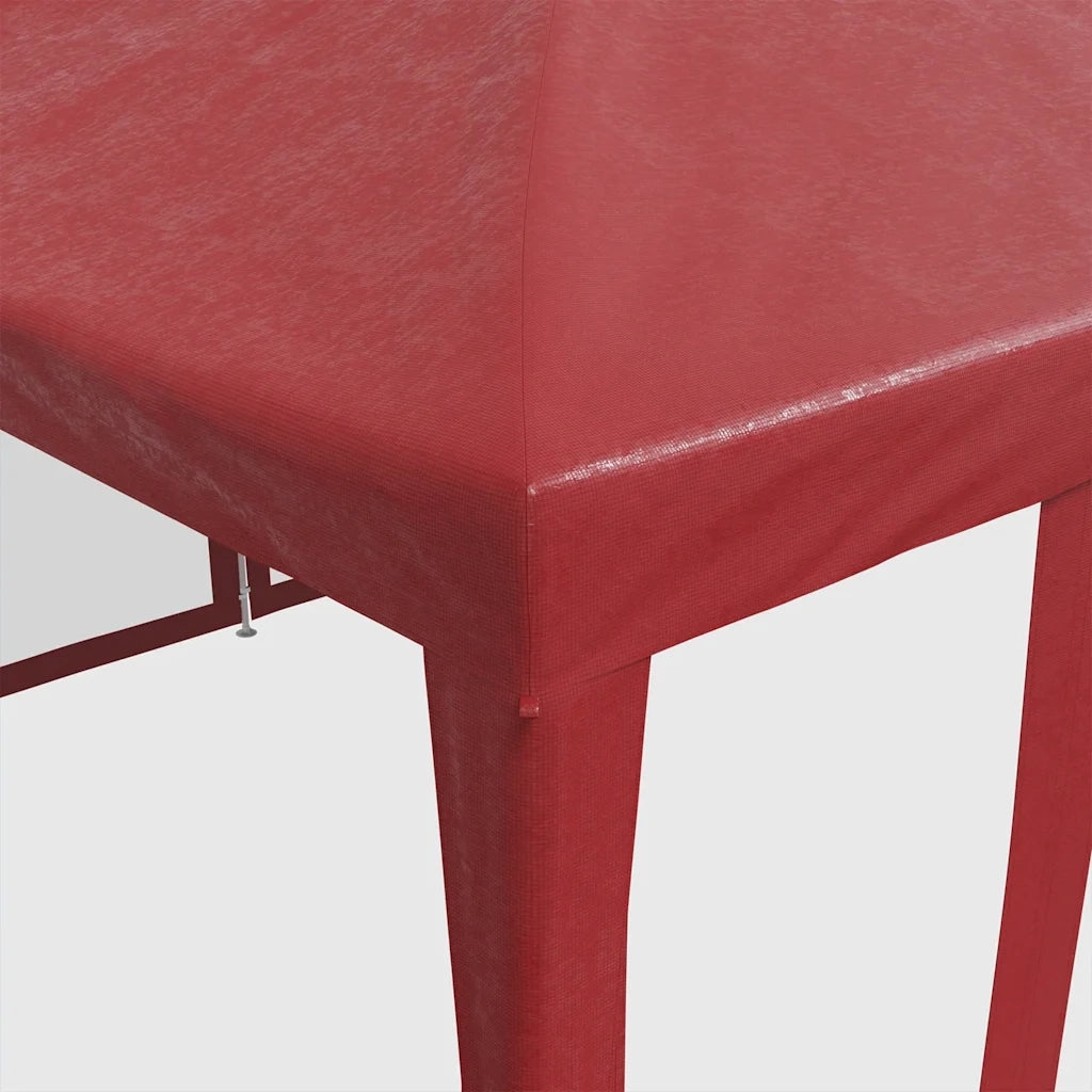 Tenda per Feste con 10 Pareti Laterali in Rete Rossa 6x4 m HDPE 4010070
