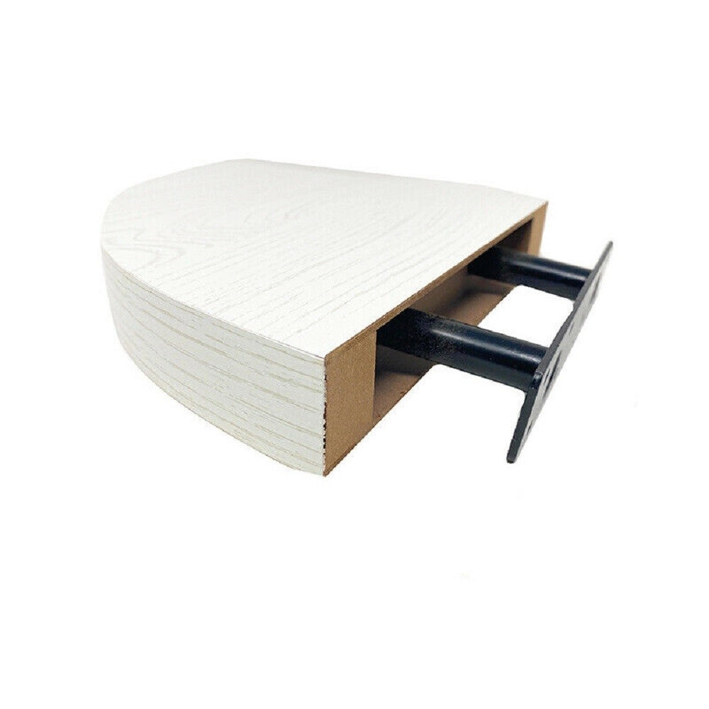 Trade Shop - Mensola Angolare Con Reggimensola A Scomparsa In Legno Rovere Sbiancato 24x24 Cm -