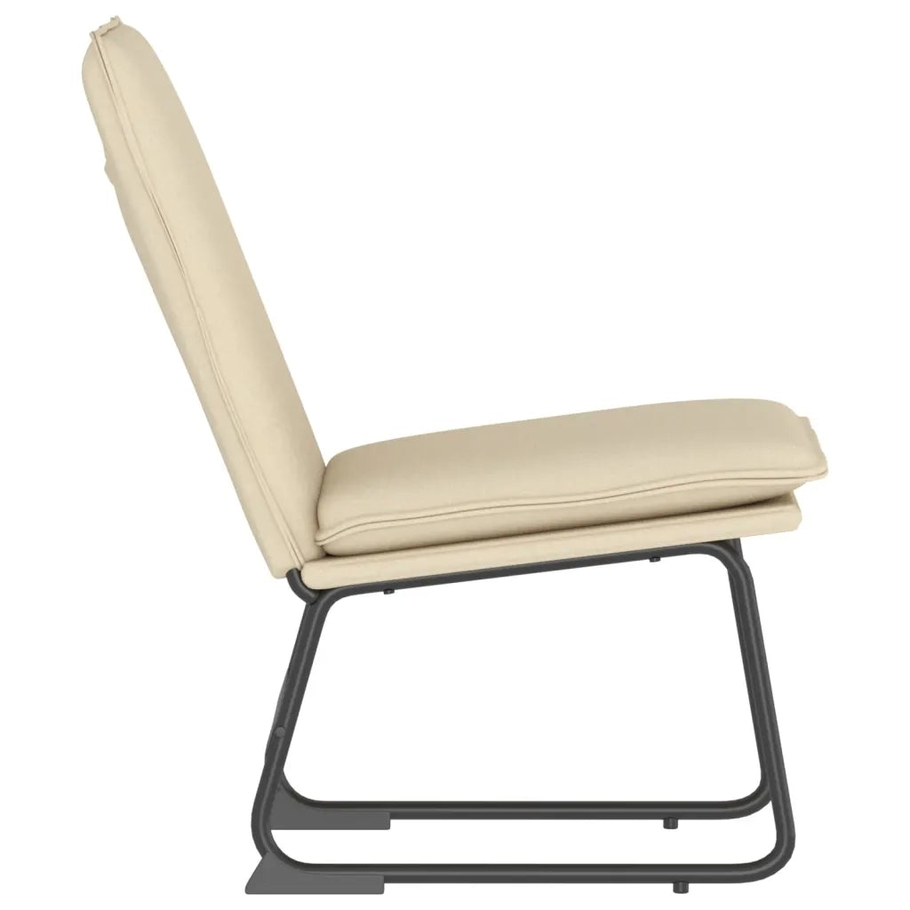 Sedia Lounge Crema 52x75x76 cm in Tessuto 351318