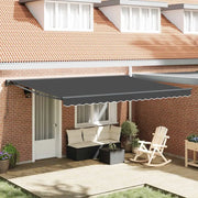 vidaXL Tenda Retrattile Antracite 450x300 cm Tessuto