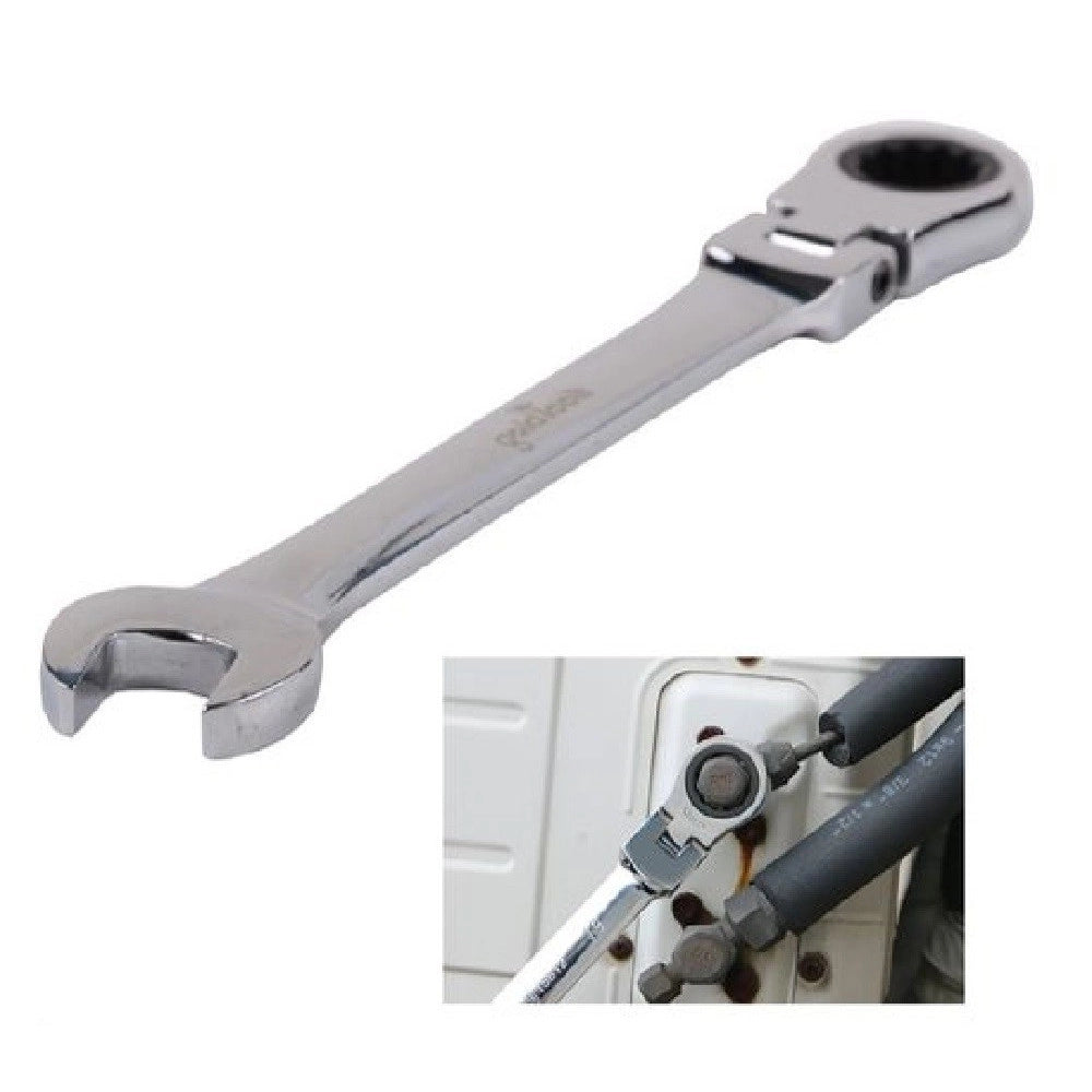 Trade Shop - Chiave A Cricchetto Combinata 21mm Testa Pieghevole Cromo Vanadio Utensile 91742 -