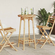 Tavolo da Bar da Esterno Rotondo Ø55x100 cm in Bambù 4108230