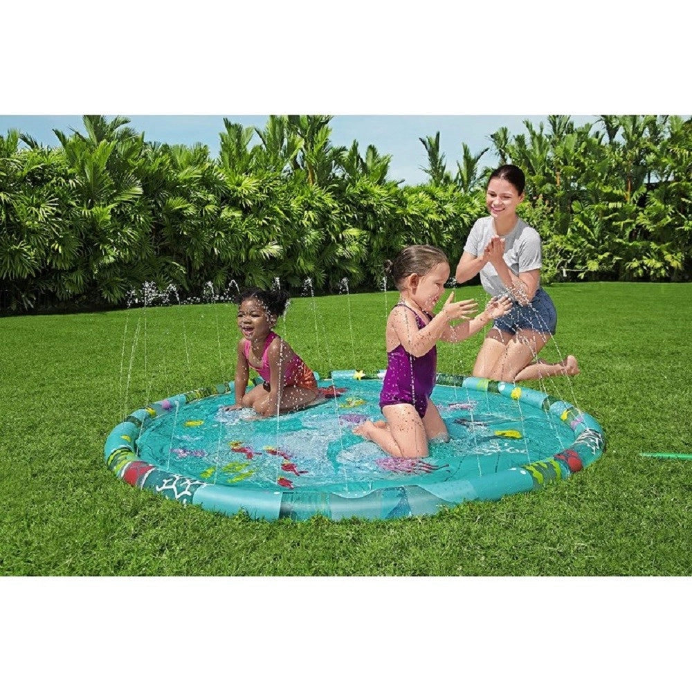 Trade Shop - Tappetino Splash Con Getti D'acqua Effetto Fontana Fondale Marino 165 Cm 52487 -