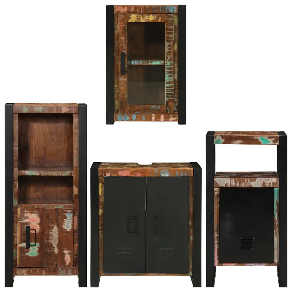 Set di mobili per il bagno 4 pcs Legno massello riciclato 3305685