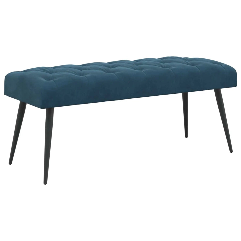 Panchina con bottoni imbottiti Blu 110 x 40 x 46 cm Velluto 42038580