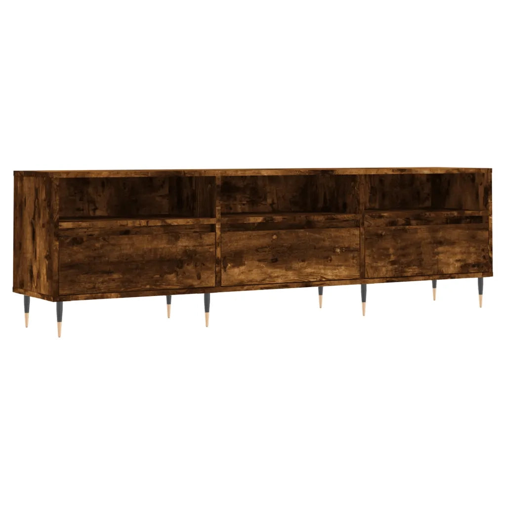 Mobile Porta TV Rovere Fumo 150x30x44,5 cm in Legno Multistrato 831265