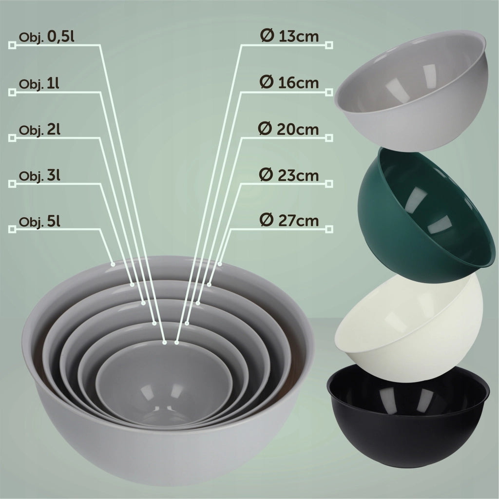 Ciotola da cucina in plastica KADAX, 1 litro, piccola, universale, per macedonia di frutta, 16 cm