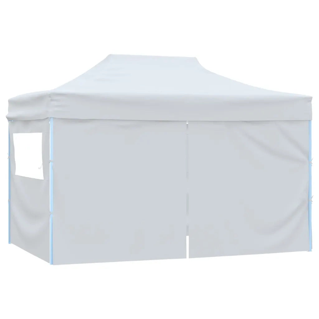 Tendone per Feste Pieghevole con 4 Pareti 3x4,5 m Bianco cod mxl 39829