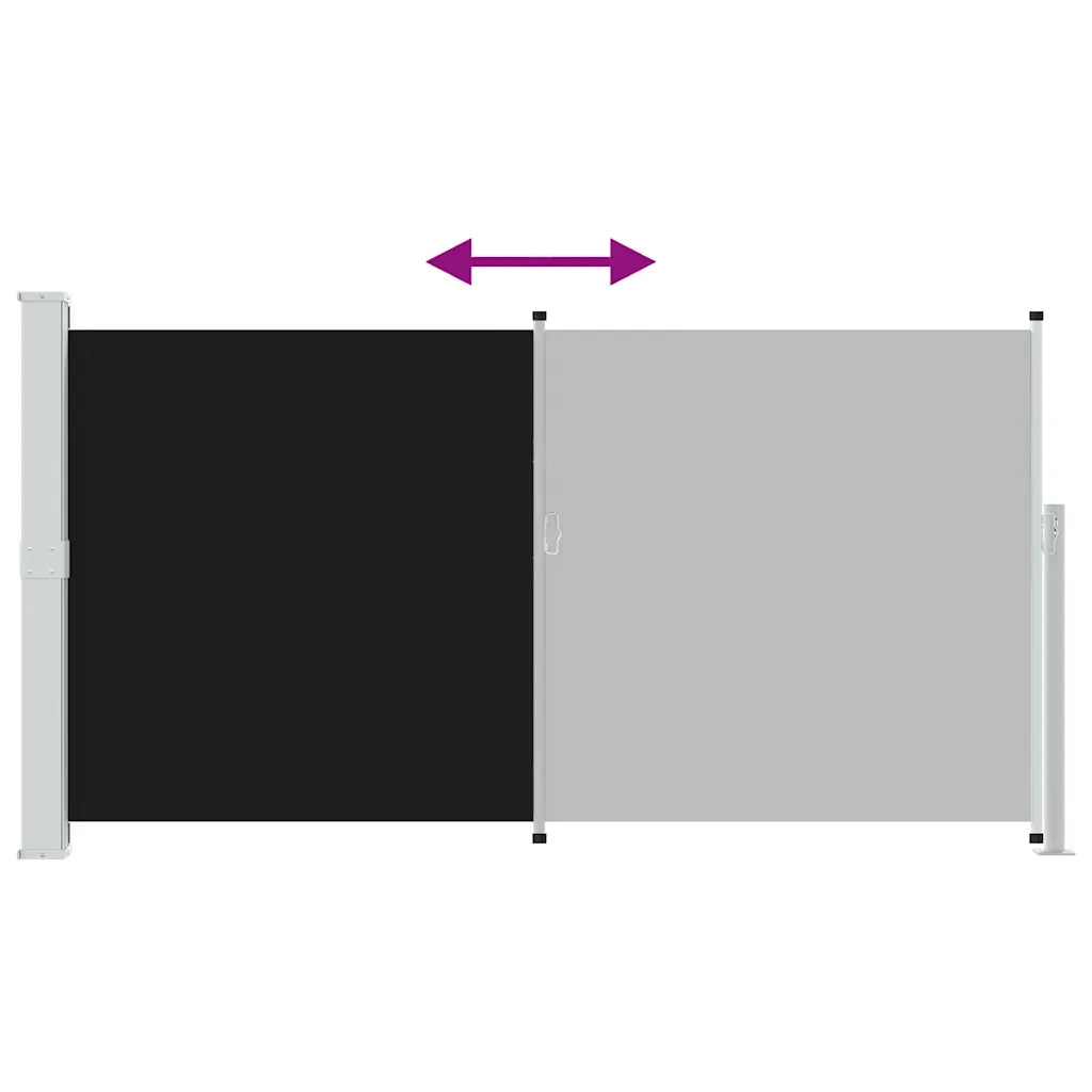 Tenda da Sole | Tenda laterale | Tendalino Laterale per Patio Terrazzo 160 x 300 cm Nero