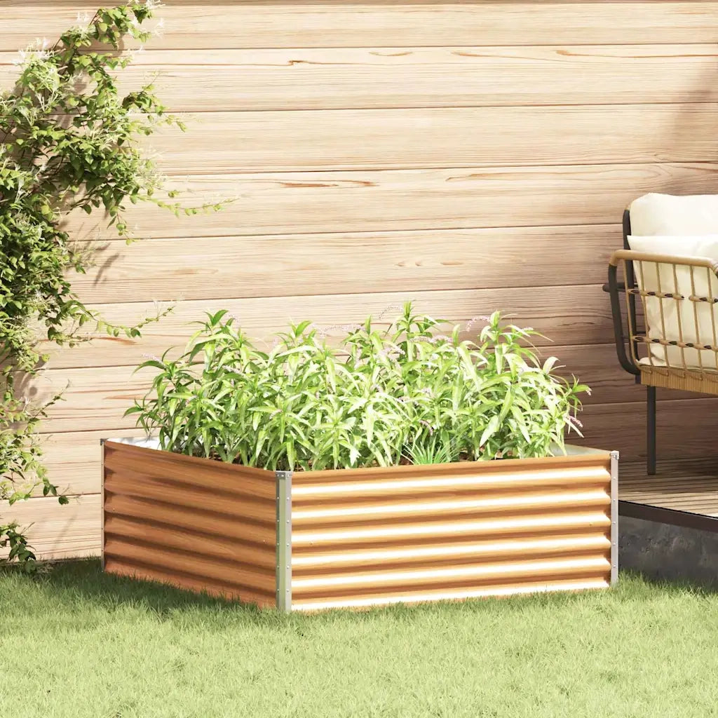 Letto rialzato da giardino 98 x 100 x 36 cm Acciaio zincato 42017358
