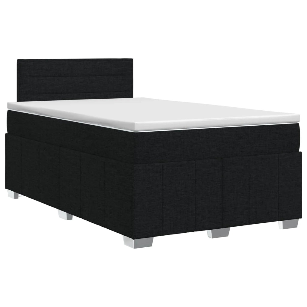 Letto box spring con materasso Nero 120 x 190 cm Tessuto 3451159