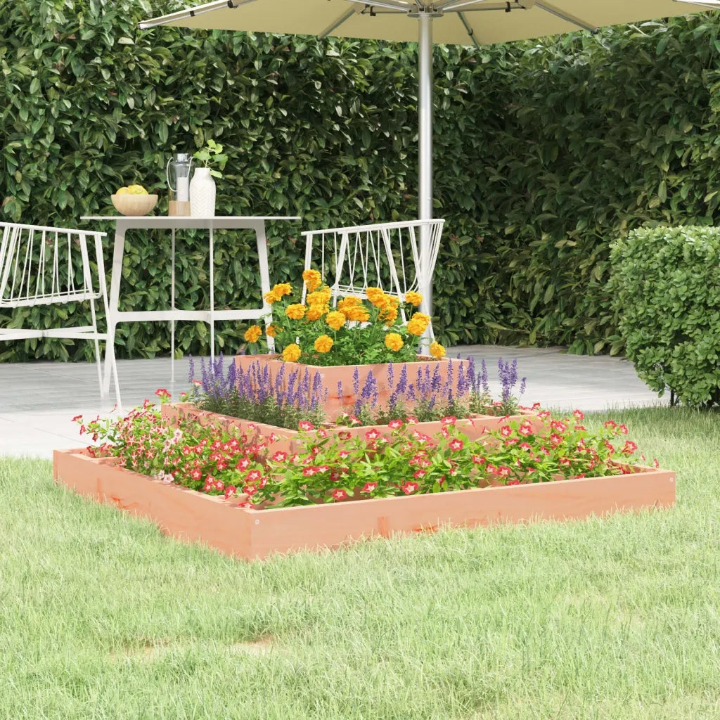 Fioriera | Cassetta per fiori | Vaso 80x80x27 cm in Legno Massello di Douglas
