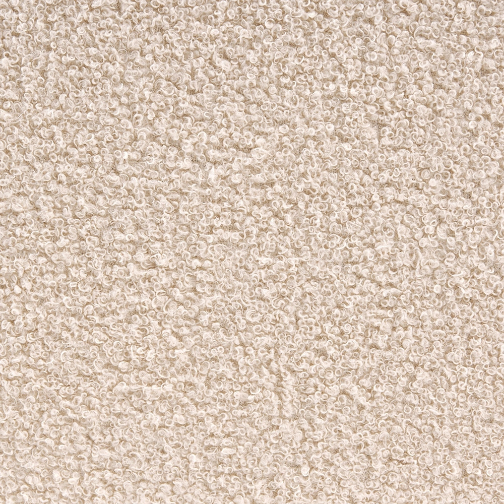 Letto matrimoniale in tessuto bouclé beige testata 160 x 200 cm Doghe in legno