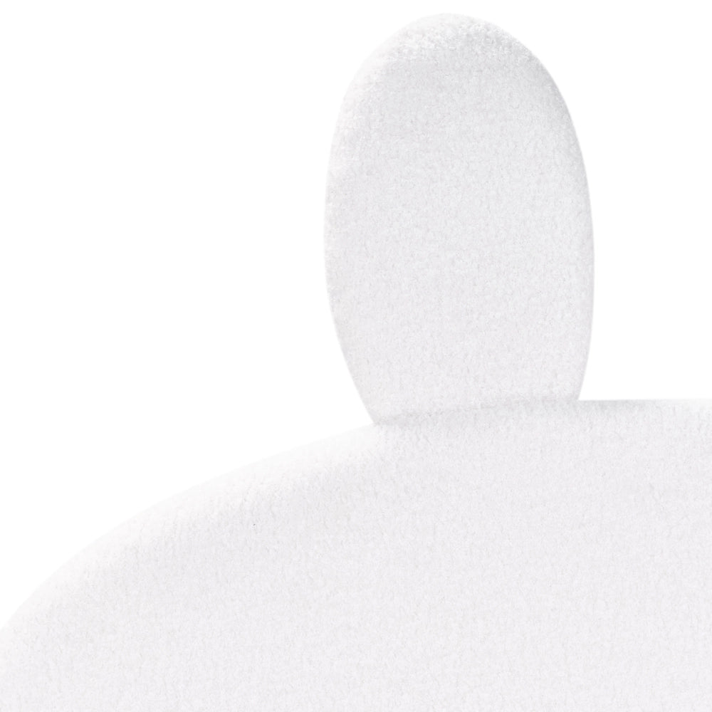 Letto Bianco Sporco Boucle Imbottito Poggiatesta 90 x 200 cm Camera da letto Camera dei bambini Moderna Tradizionale