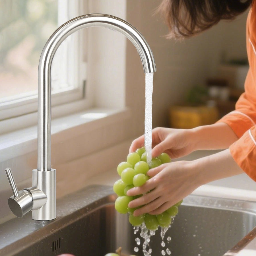 ZMH Miscelatore in acciaio inox con miscelatore girevole a 360°3 stili disponibili