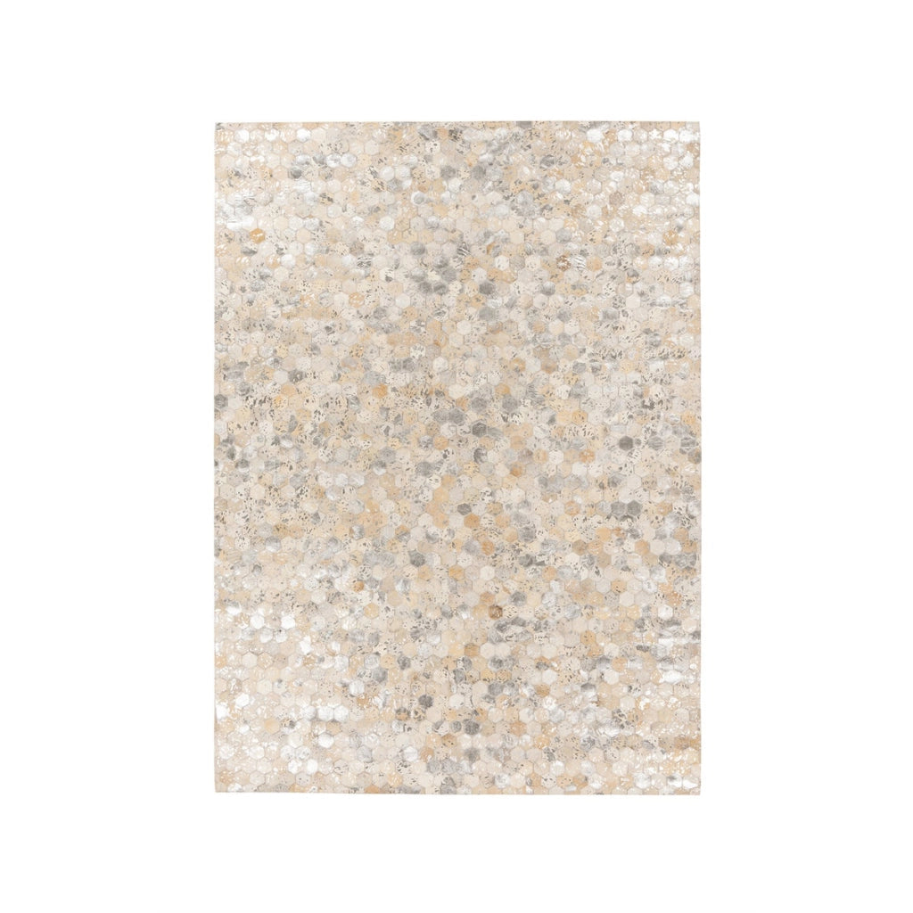 Tappeto in pelle Ravi 400 Argento 120x170 cm