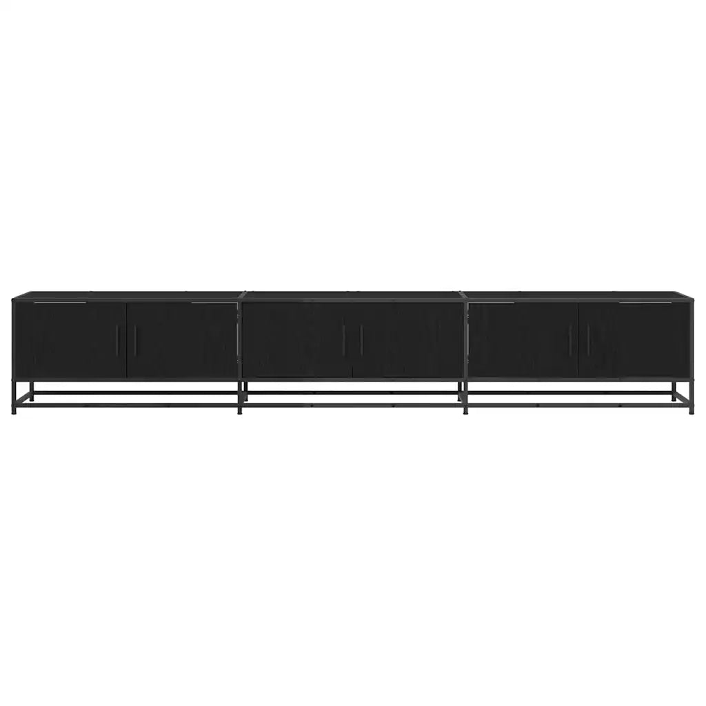 vidaXL Mobile TV Rovere nero 240 x 35 x 41 cm Legno multistrato