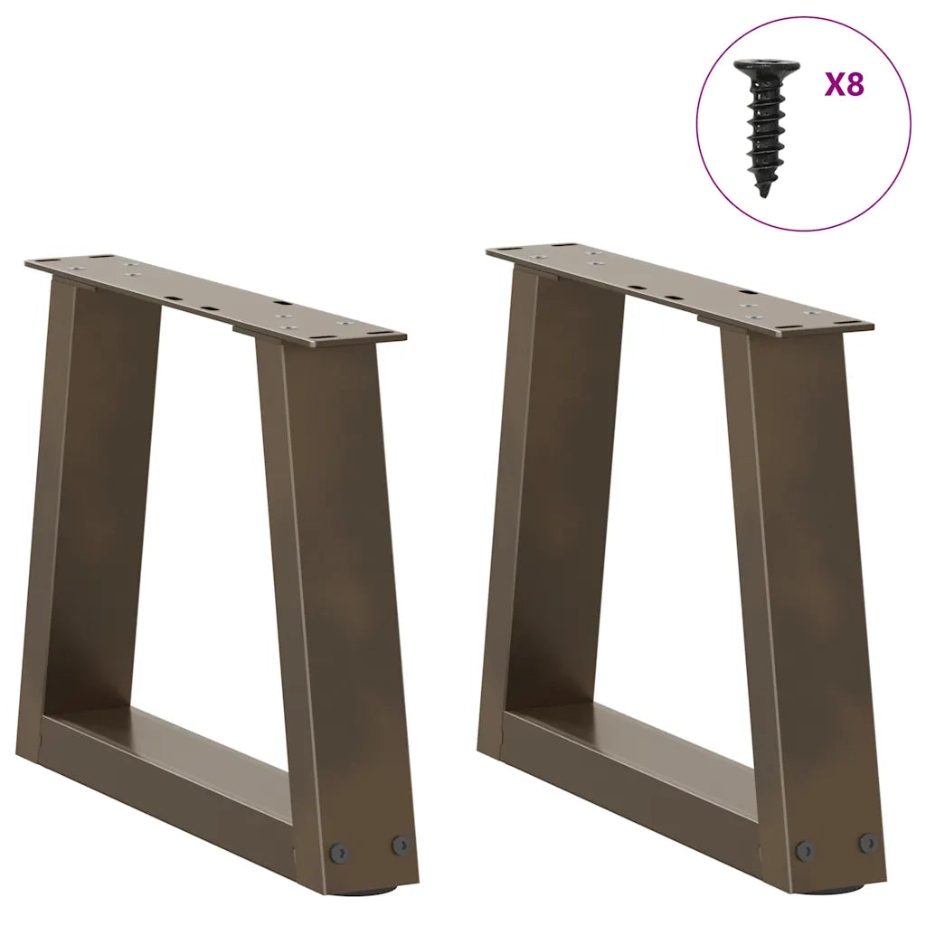 Gambe per Tavolino da CaffÃ¨ a Forma di V 2 pz Acciaio Naturale 30x(30-31,3) cm Acciaio