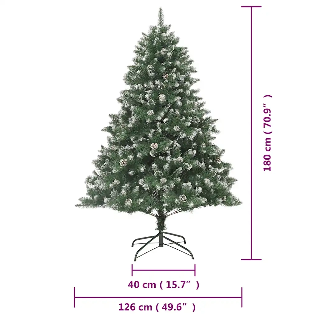 Albero di Natale | Decorazioni natalizie Artificiale con Base 180 cm PVC