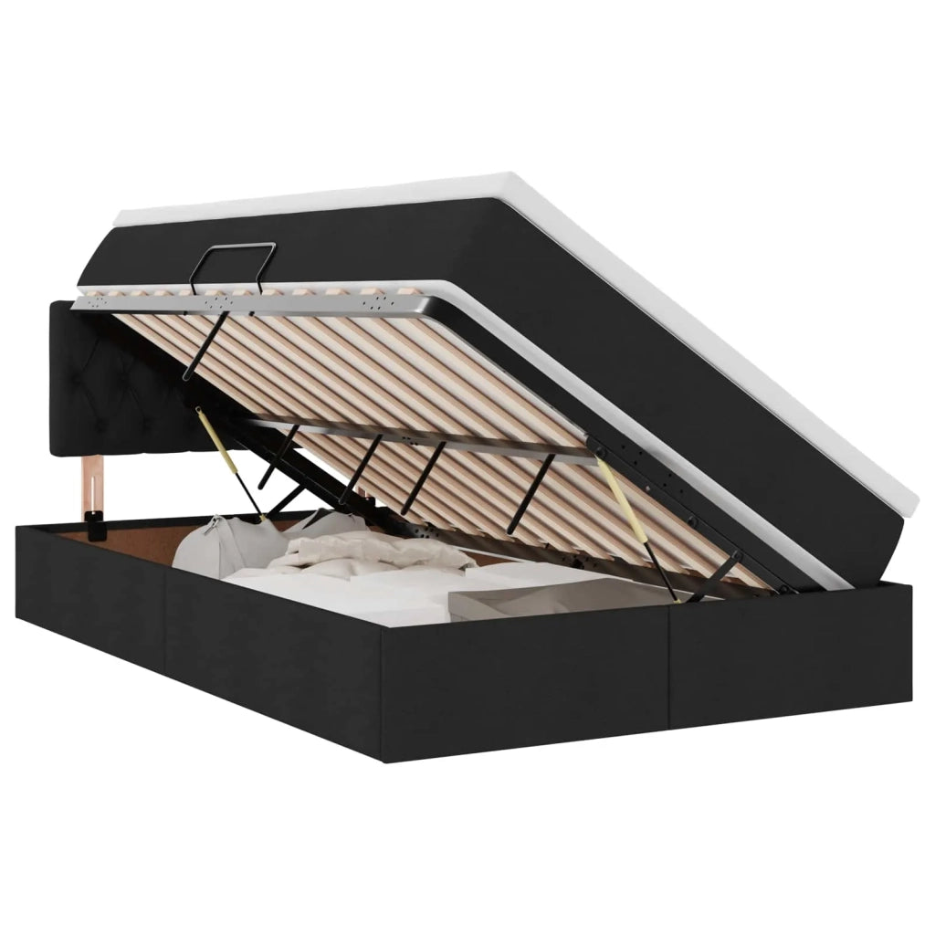 Letto con contenitore e materasso Nero 120 x 190 cm 3370559
