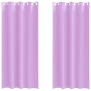 Tende Oscuranti | Tende Blackout con Anelli 2 pz Viola 245 x 140 cm Poliestere