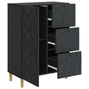Credenza | Madia | Buffet da pranzo | Armadio da pranzo Nero 66 x 34,5 x 90 cm Legno ingegnerizzato