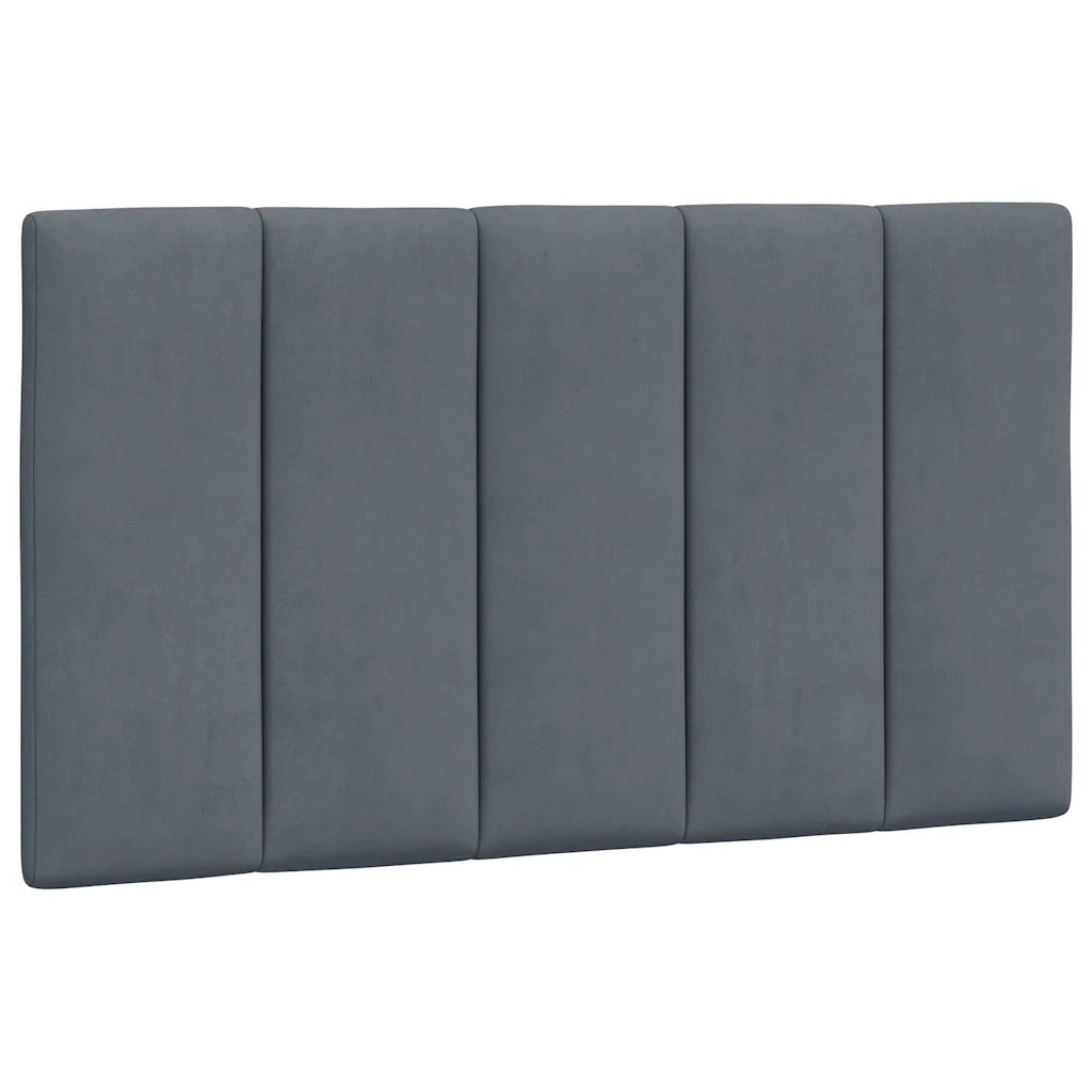 Cuscino Testiera Hanko Grigio Scuro 80 cm in Velluto CFW3856974