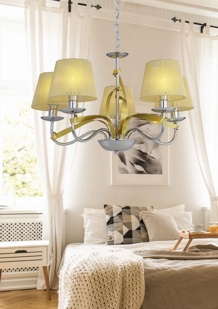 Lampadario Candellux Diva 35-55064 cromo 5xE14 catena