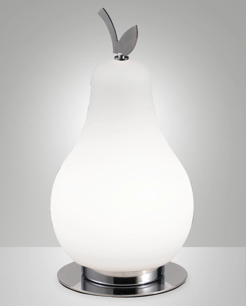 Lampada da Tavolo Wilma 8W LED Integrato 3000K Bianco/Cromato, Regolazione Luce al Tocco, IP20, 230V, Design in Metallo e Vetro - Wilma