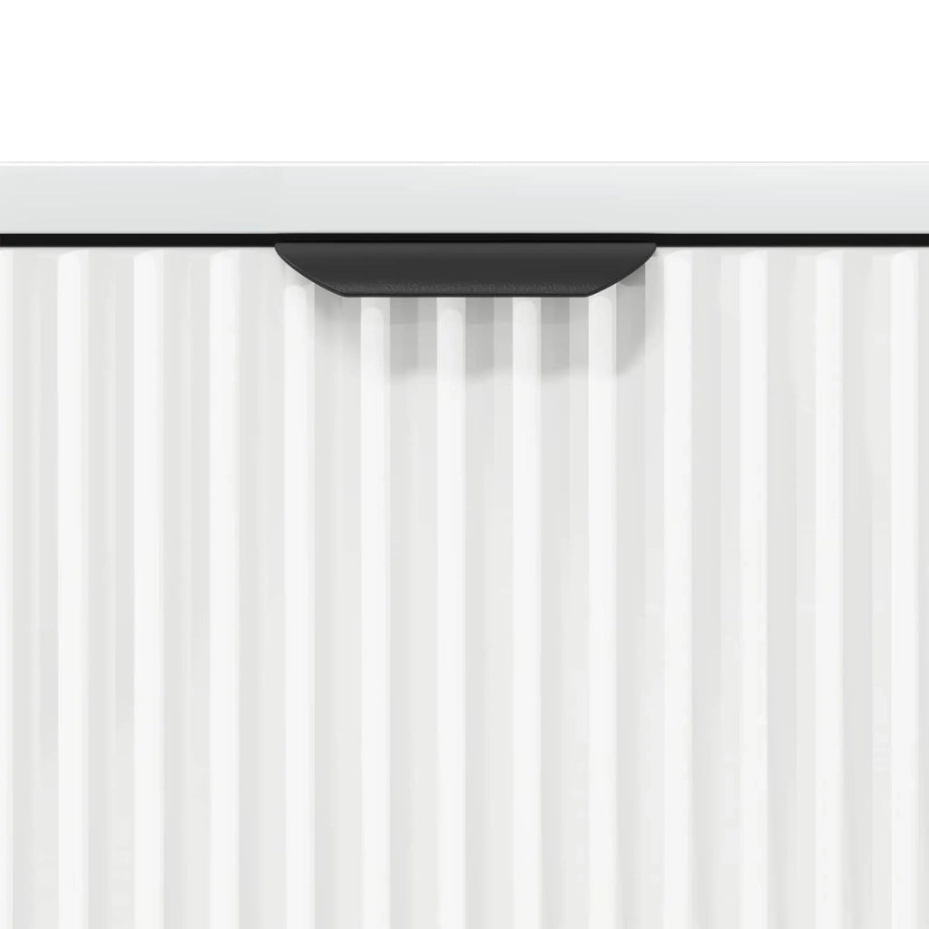 Credenza Bianco Lucido 69,5 x 33 x 82 cm Legno multistrato 883428